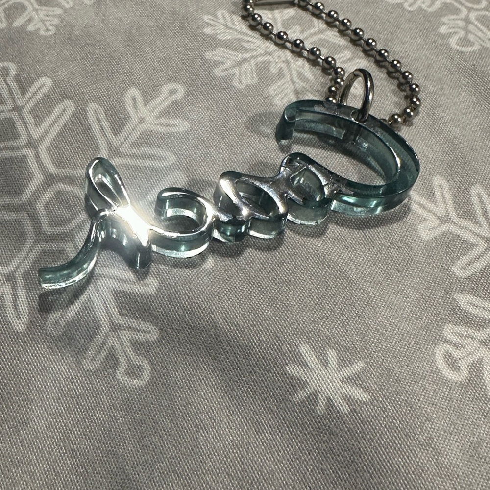 Coach Teal Acrilic Keychain Tag - Picture 6 of 11